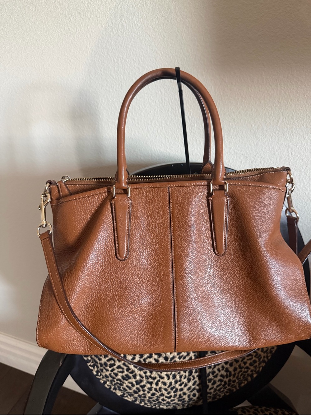 Coach Morgan Pebbled Leather Satchel in Saddle Brown - Picture 2 of 12